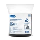 GARBAGE ROLL RECYCLE ACCO THIN 18X20" BLACK 120PCS