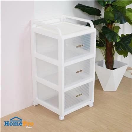 3-TIER DRAWER SHELVES STACKO AUGA 41X40X81.6CM  WHITE