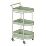 3-TIER UTILITY CART WITH CASTERS STACKO DORU 48x35x81.5CM GREEN