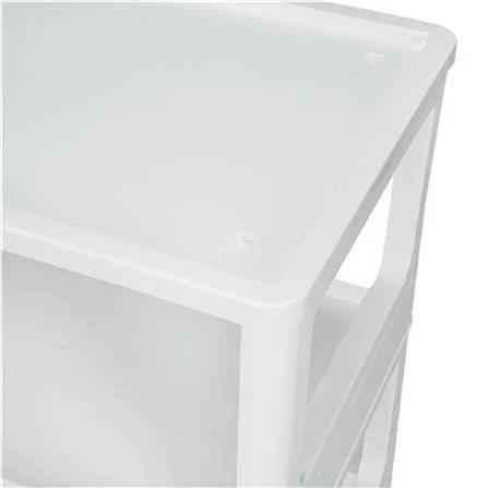 3-TIER UTILITY CART STACKO GENNA 64X40X100CM WHITE