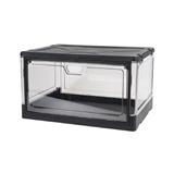 SHOE BOX STACKO LITE 38X28X22CM BLACK/CLEAR