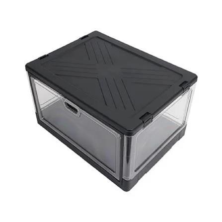 SHOE BOX STACKO LITE 38X28X22CM BLACK/CLEAR