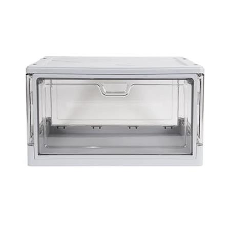 SHOE BOX STACKO LITE 38X28X22CM GREY/CLEAR