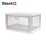 SHOE BOX STACKO LITE 38X28X22CM WHITE/CLEAR