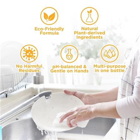 FAB DISHWASHING LIQUID SALT & LEMONGRASS 1L