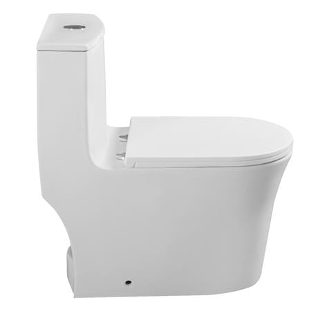 AKRON 1P TOILET WCO-89001 CYCLONE FLUSH P-TRAP 180MM WHITE