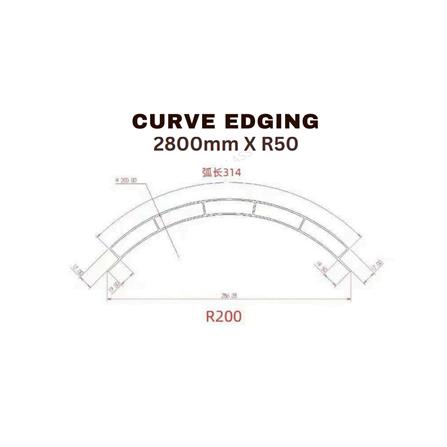 ECOCLASS OUTER CURVE EDGING CE-R50 280CM R50