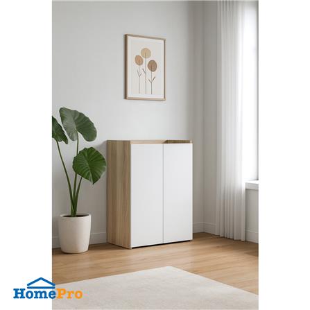 SHOE CABINET FURDINI KEPT 60CM NATURAL OAK/WHITE