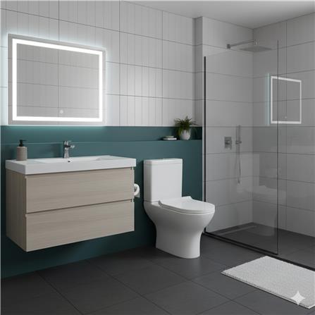 AKRON 2P TOILET WCC-416 6/3L P-TRAP RIMLESS