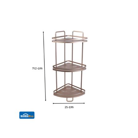 MOYA BATH SHELF 3-T CORNER K250421T ALUMINUM