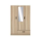 WARDROBE WITH 3 DOORS FURDINI FIGHT 120CM NATURAL OAK