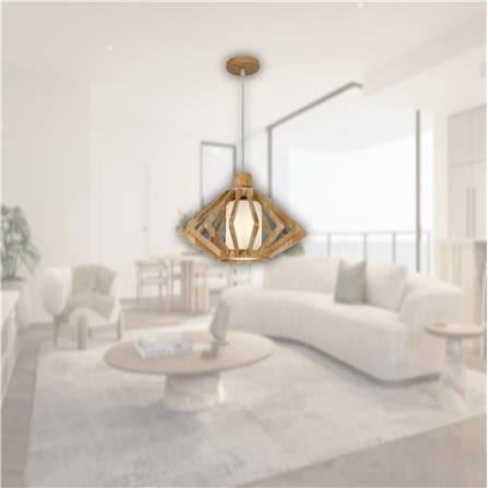 BRIGHT OBJECTIVE PENDANT LAMP 17225-1 120CM BROWN