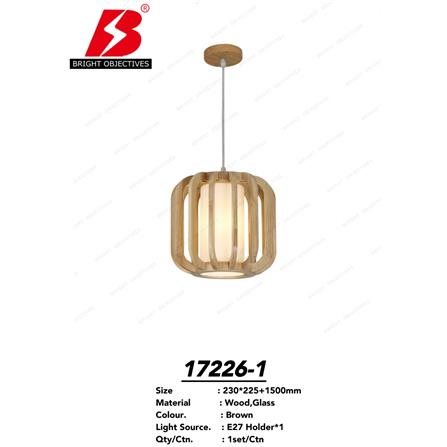 BRIGHT OBJECTIVE PENDANT LAMP 17226-1 120CM BROWN