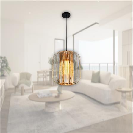 BRIGHT OBJECTIVE PENDANT LAMP 13582/1P 120CM GOLD