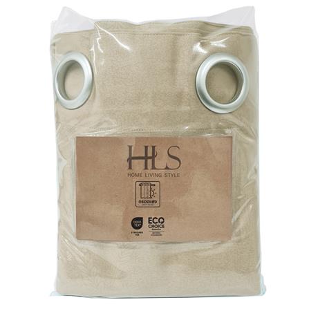 HOME LIVING STYLE CURTAIN EYELET JADEA 180X220CM BROWN