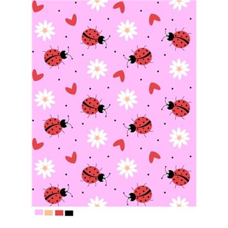 HLS FLEECE BLANKET 50X60 CSLW14 LADYBIRD PINK