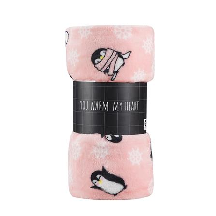 HLS FLEECE BLANKET 50X60 CSLW15 PEGUIN PINK