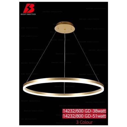 BRIGHT OBJECTIVE PENDANT LAMP 14232/600 CF 120CM GOLD 3-COLOR
