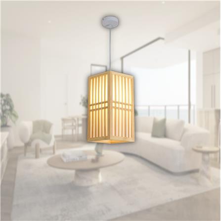 BRIGHT OBJECTIVE PENDANT LAMP 16878 120CM BROWN WHITE