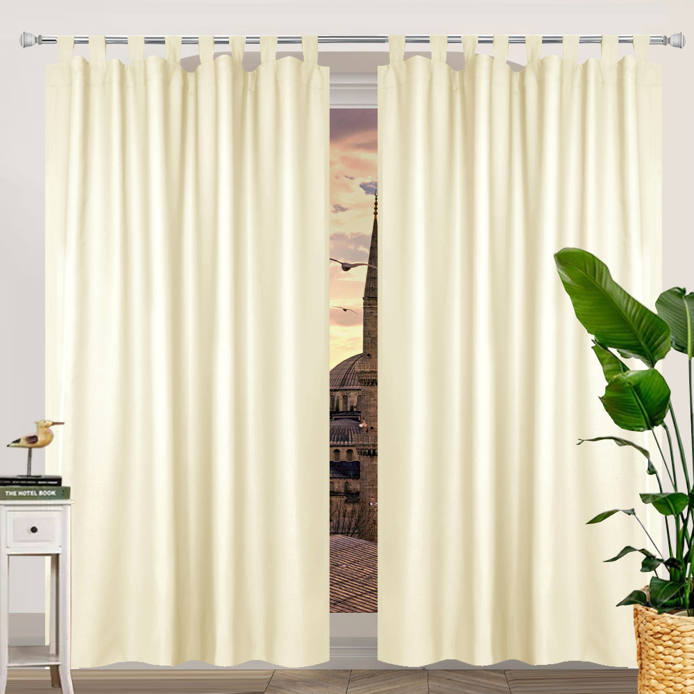HOME LIVING STYLE CURTAIN TAB TOP JADEA 150X220CM CREAM