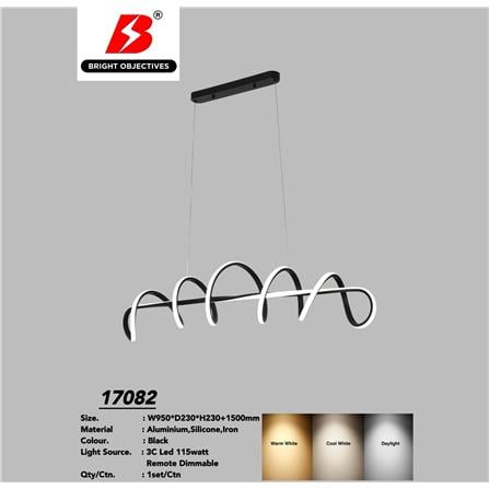 BRIGHT OBJECTIVE PENDANT LAMP 17082 120CM BLACK 3-COLOR