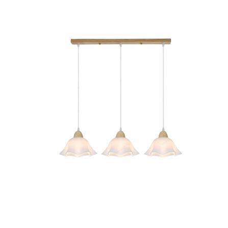 BRIGHT OBJECTIVE PENDANT LAMP 17365/3L 120CM BROWN WHITE