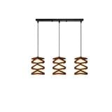 BRIGHT OBJECTIVE PENDANT LAMP 17352/3L 120CM BROWN-WHITE-BLACK