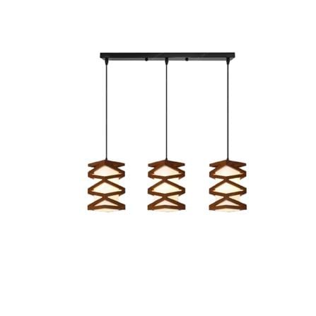 BRIGHT OBJECTIVE PENDANT LAMP 17352/3L 120CM BROWN-WHITE-BLACK