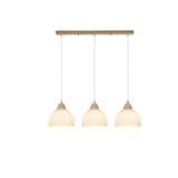 BRIGHT OBJECTIVE PENDANT LAMP 17362/3L 120CM BROWN WHITE