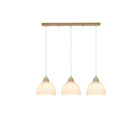 BRIGHT OBJECTIVE PENDANT LAMP 17362/3L 120CM BROWN WHITE