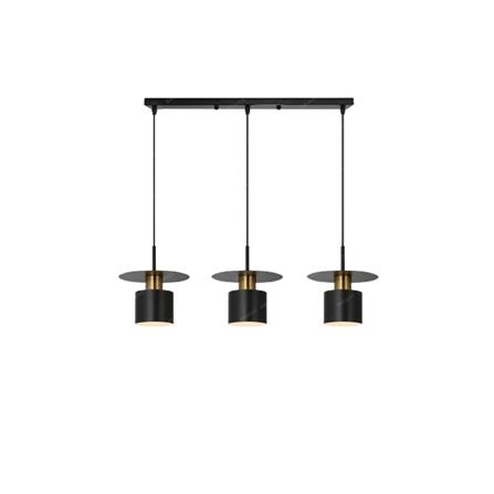 BRIGHT OBJECTIVE PENDANT LAMP 14135-3L 120CM GOLD BLACK