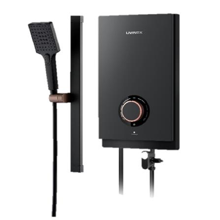 LIVINOX SHOWER HEATER DC PUMP WITH HAND SHOWER LWH-MS-DC-MB-2 MATTE BLACK