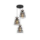 BRIGHT OBJECTIVE PENDANT LAMP 14012/3R 120CM BLACK BROWN