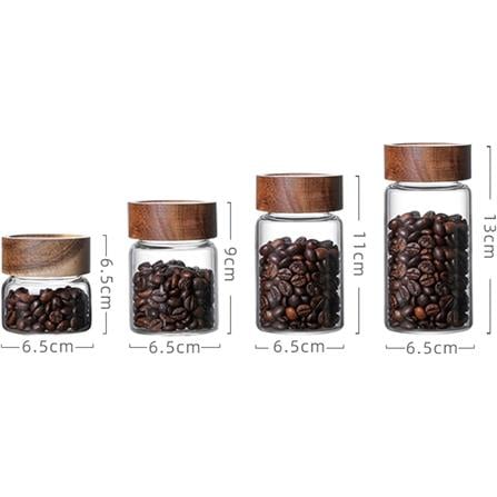 MOJOMORE GLASS JAR WITH WOODEN LID 250ML