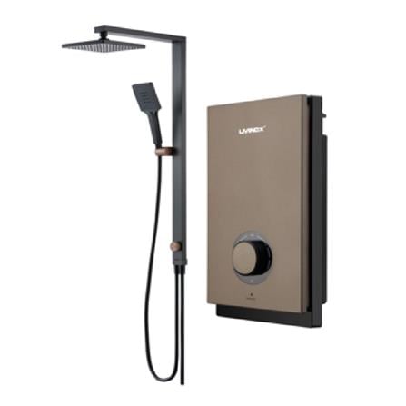 LIVINOX SHOWER HEATER DC PUMP RAIN SHOWER LWH-MS-DC-RBZ METALLIC BRONZE