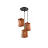 BRIGHT OBJECTIVE PENDANT LAMP 16591/3R BROWN BLACK