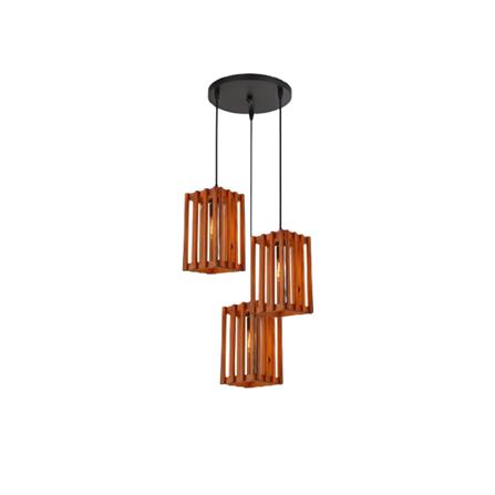 BRIGHT OBJECTIVE PENDANT LAMP 16591/3R BROWN BLACK