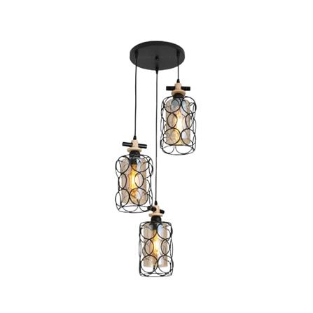 BRIGHT OBJECTIVE PENDANT LAMP 14011/3R 120CM BLACK BROWN