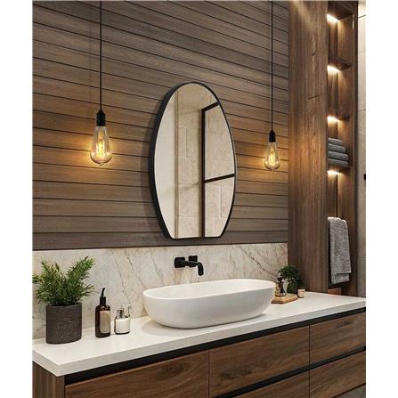GLOREX MIRROR GLC HO5070A281(BK) TEARDROP 70X50CM BLACK