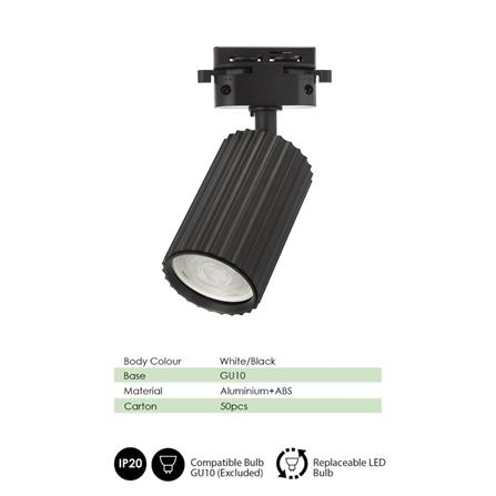 YETPLUS TRACKLIGHT YE14 GU10 BLACK
