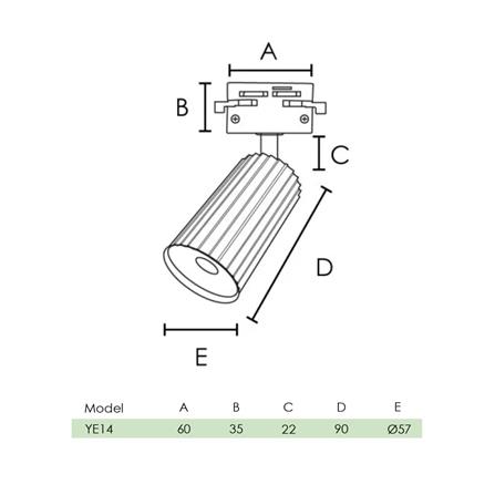 YETPLUS TRACKLIGHT YE14 GU10 BLACK