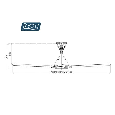 KDK CEILING FAN K14RH-WA 4B 56" WOOD ACASIA