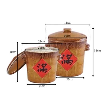 CLAYTAN RICE CONTAINER WITH LID 5KG - WMA 91