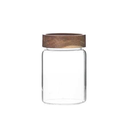 MOJOMORE GLASS JAR WITH WOODEN LID 850ML