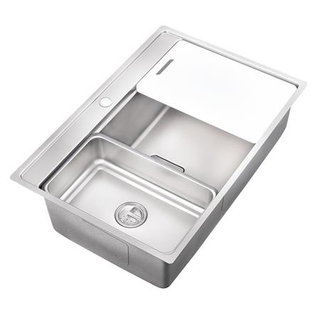LIVINOX MULTIFUNCTIONAL NANO LAVA SINK LWS-7652VS STAINLESS STEEL 304 SILVER 76CM