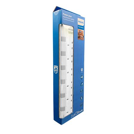 PHILIPS 6G2M TRAILING SOCKET C/W NEON/SURGE CHP3163WA/68 WHITE