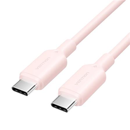 VENTION USB 2.0 TYPE-C TO TYPE-C 3A CABLE 1M PINK PVC TYPE