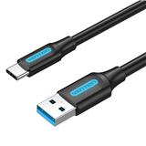 VENTION USB 3.0 TYPE-A TO TYPE-C CABLE 1.5M BLACK PVC TYPE