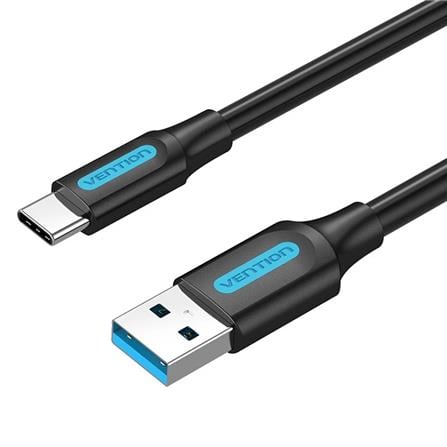 VENTION USB 3.0 TYPE-A TO TYPE-C CABLE 1.5M BLACK PVC TYPE