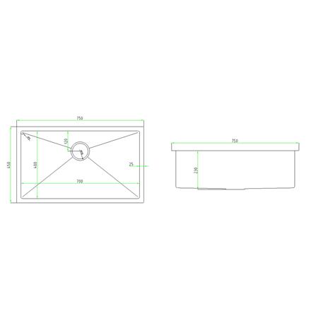 SORENTO BUILT-IN HONEYCOMB KITCHEN SINK SRTKS6247-BL 75CM 1BOWL STAINLESS STEEL WITH PULL OUT MIXER TAP SRTKT71SS-BL